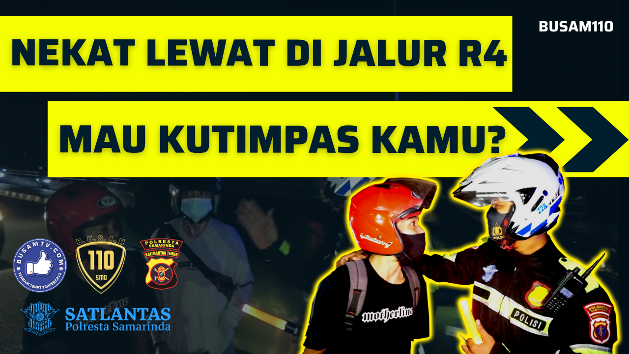 VIRAL Pemuda Pelanggar Lalin Ingin Menimpas Polisi di Samarinda