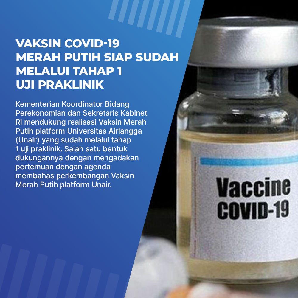 Unair Klaim Vaksin Covid-19 Merah Putih Siap Digunakan Maret 2022