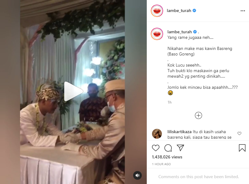 Mas Kawin Basreng. Mungkin Abis Akad Dimakan Bareng Sambil Nunggu Videonya Viral.