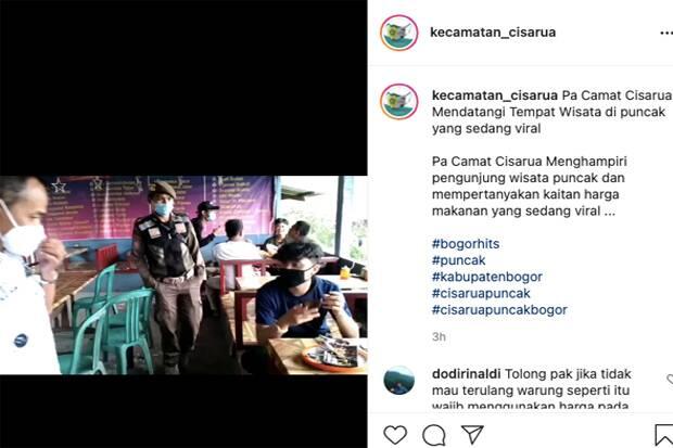 Warung yang Jual Mi Instan Rp54 Ribu di Puncak Bogor Ditegur Camat