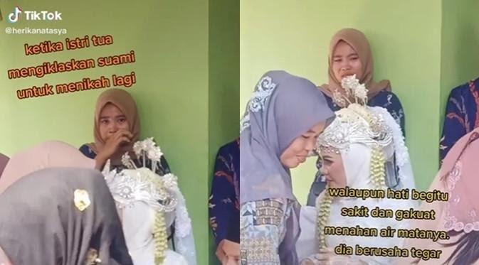 Istri Pertama Nangis Terisak Ikhlaskan Suami Nikah Lagi, Bikin Nyesek