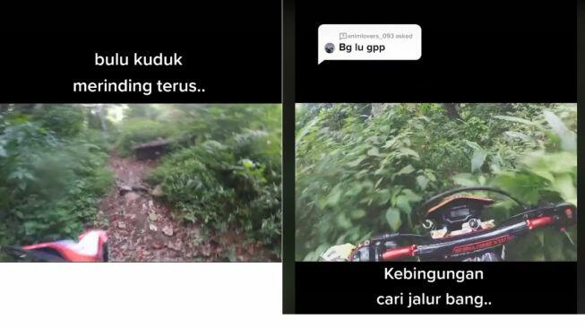 Viral Pemotor Trabasan di Hutan Angker, Malah Tersesat dan Panik Tak Tahu Arah Pulang