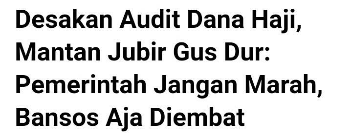 Masyarakat Belum Percaya Dana Haji Aman, Adhie Usul Duitnya Di pamerkan Di Monas