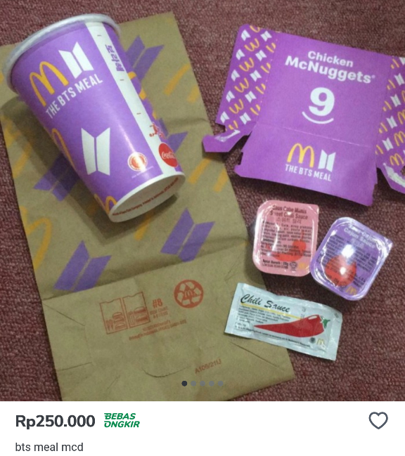 Bikin Heboh ! Kertas Sisa Kemasan 'BTS MEAL' Dijual Online Dengan Harga Selangit