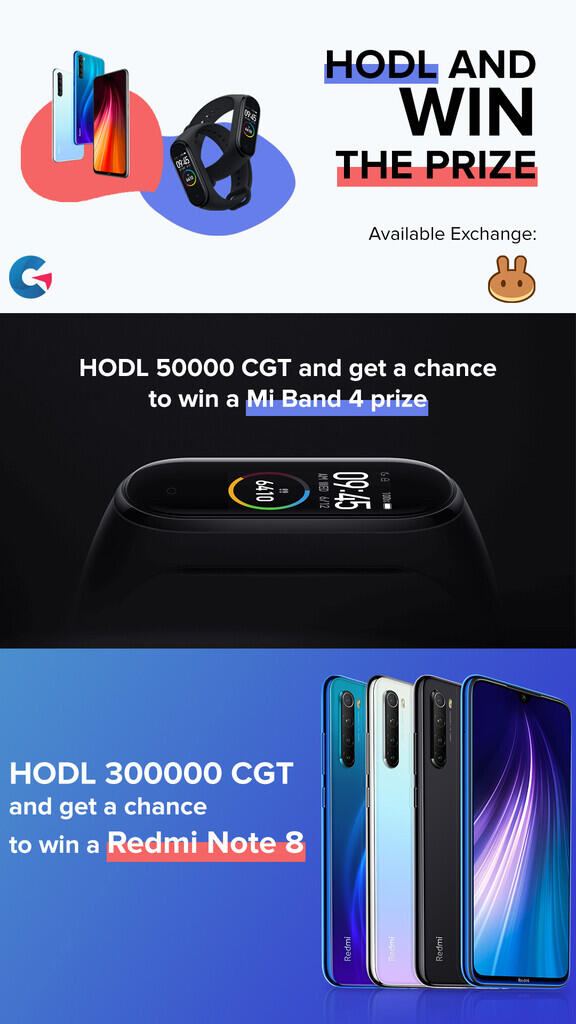 HODL untuk berkesempatan dapetin Mi Band 4 &amp; Redmi Note 8