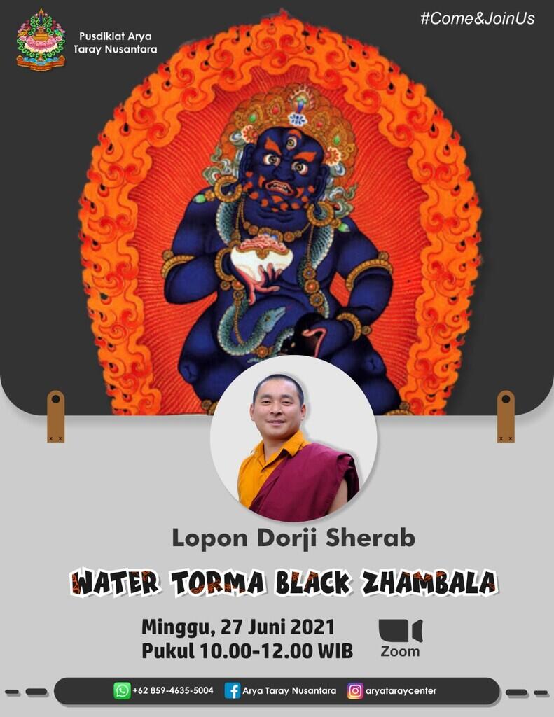 Water Torma Black Zhambala Puja
