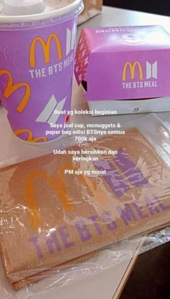 Heboh BTS Meal, Ada Yang Jual Bungkusnya Hingga Dibikin Es Krim!