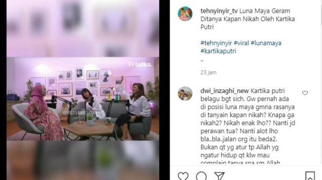 Desak Luna Maya Buat Segera Menikah, Kartika Putri Panen Kecaman