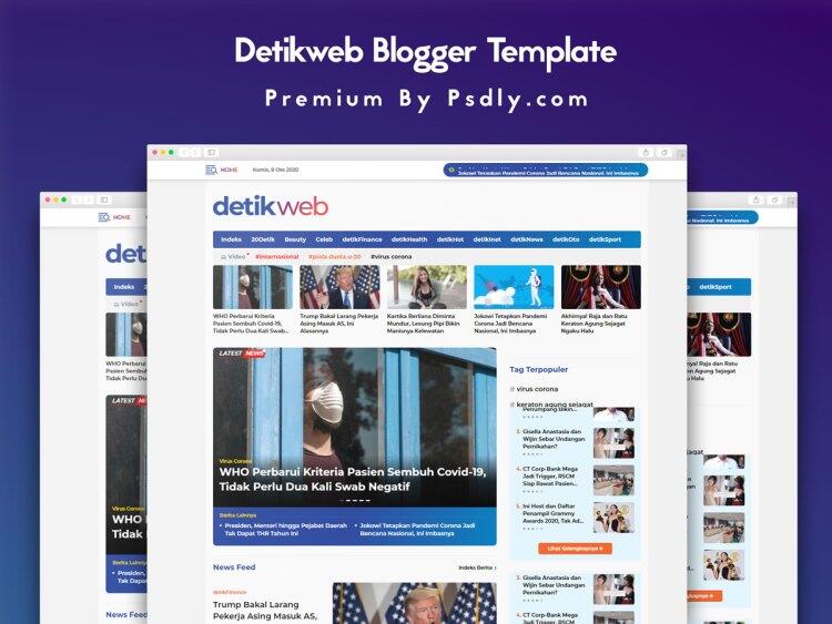 &#91;GRATIS&#93; Detikweb Blogger Template Premium Gratis