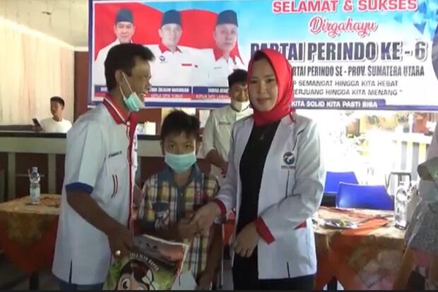 Di Hari Ulang Tahun, Partai Perindo Labuhanbatu Santuni Anak Yatim Piatu