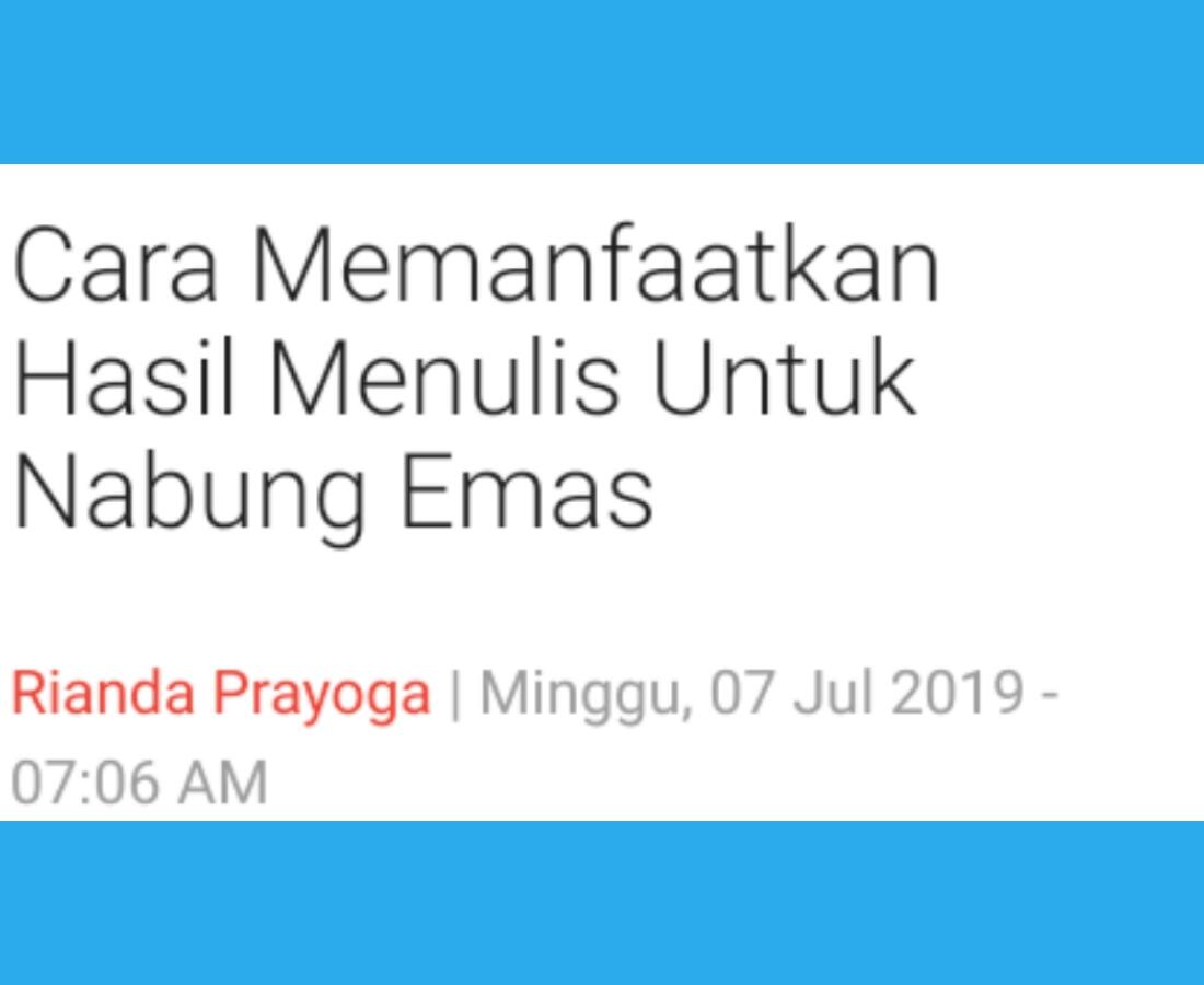 Investasi Tidak Harus Dengan Uang, Tapi Tetap Cuan Lewat Menulis