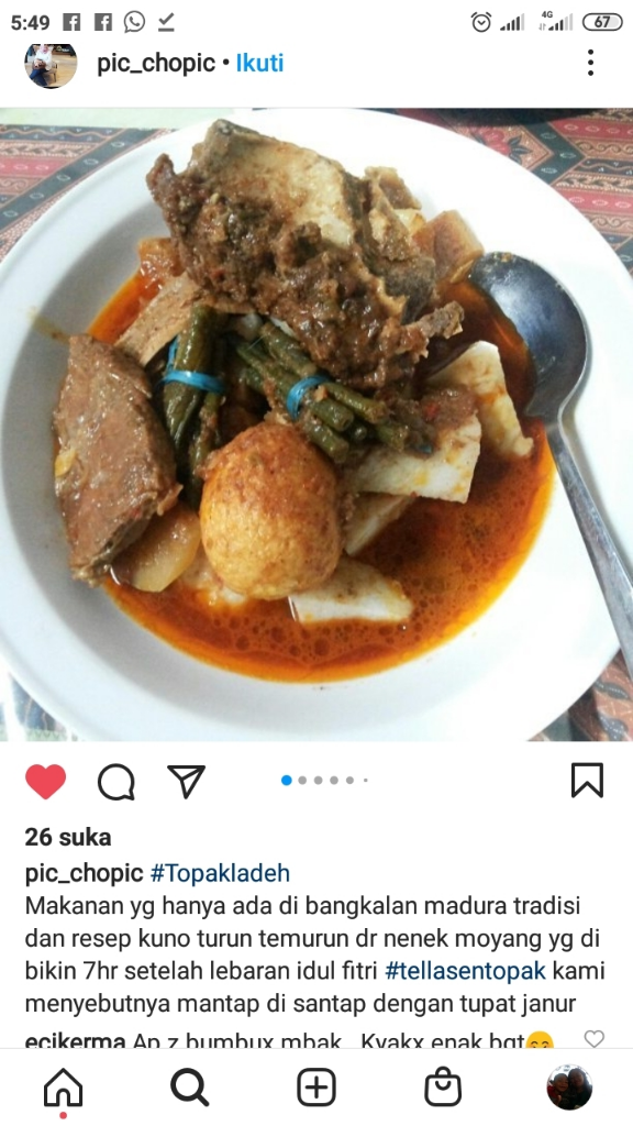 Topak Lahde Kuliner Unik Madura