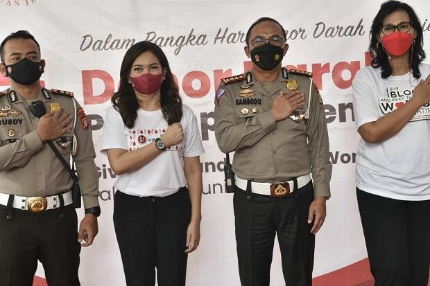 Perempuan Janggala bersama PMI dan Ditlantas Polda Metro Gelar Donor Darah