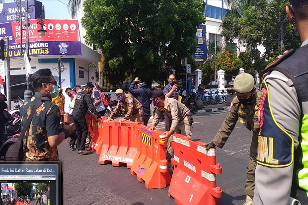 Ini Daftar Ruas Jalan di Kota Bandung yang Ditutup dan Disekat