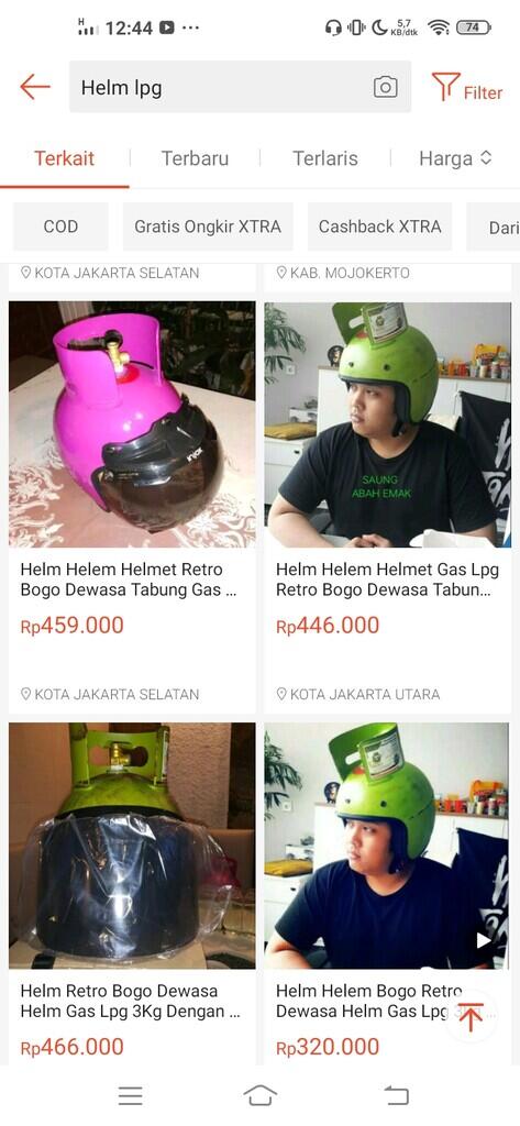 Helm LPG dijual online!