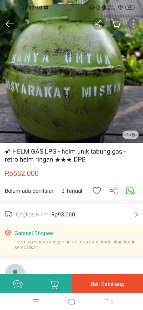 Helm LPG dijual online!