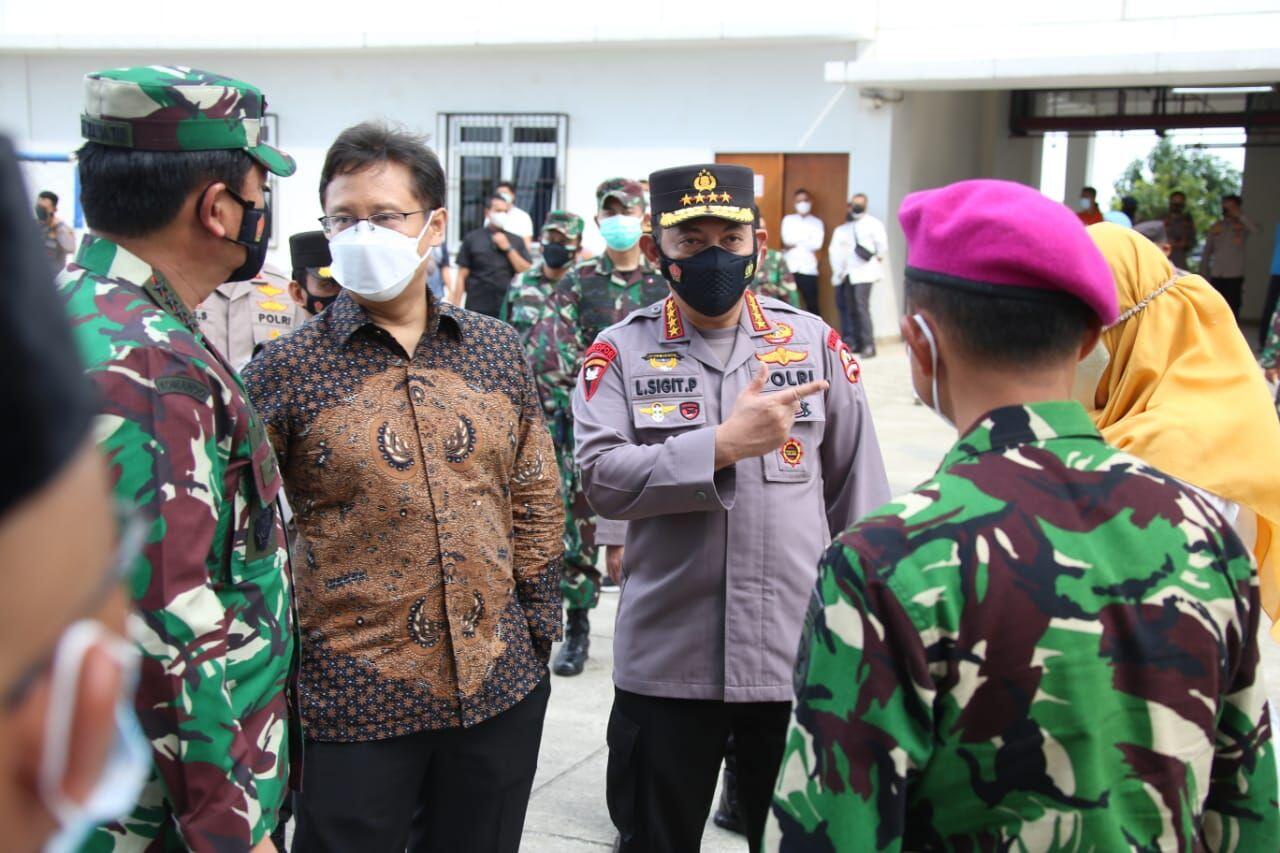 Panglima,Kapolri dan Menkes Tinjau Rusun Nagrak.Beberapa Posko PPKM Mikro di Jakarta