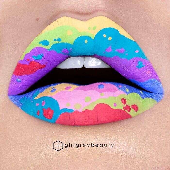 Kenalin Nih ... Lip Art Seni Melukis di Permukaan Bibir yang Menakjubkan!