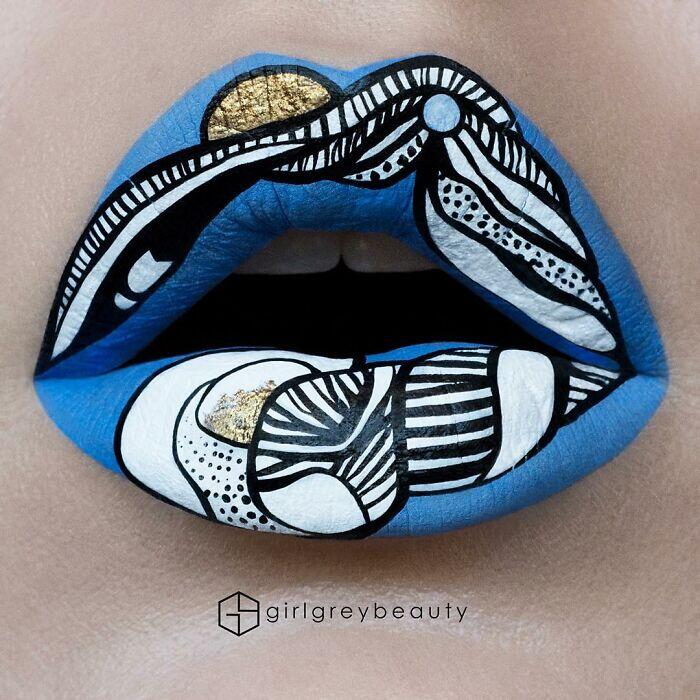 Kenalin Nih ... Lip Art Seni Melukis di Permukaan Bibir yang Menakjubkan!