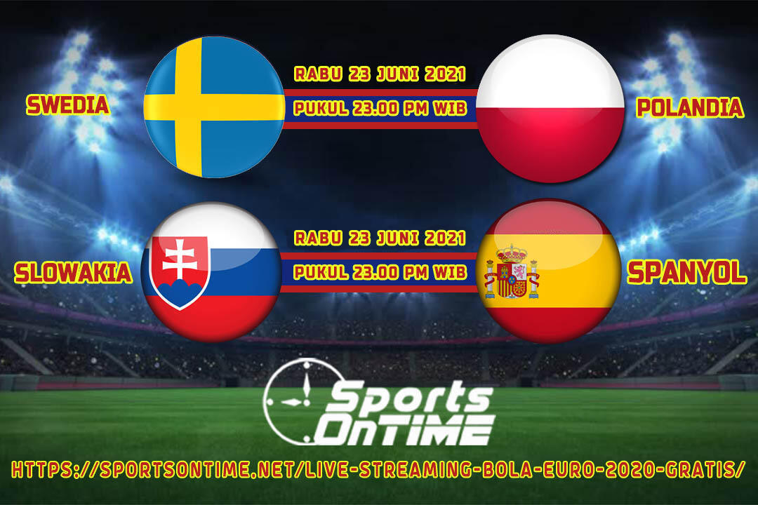 Jadwal Pertandingan 23 Juni 2021, Euro 2020 di Sports On Time