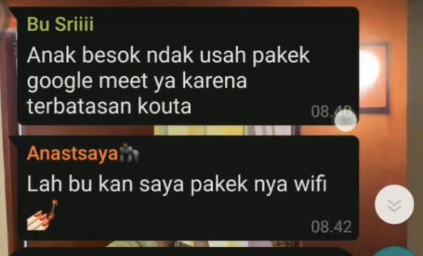 Lika-Liku Chat Antara Guru dan Murid Saat Sekolah Online Ini Bikin Ngakak