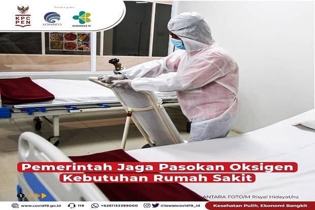 Pemerintah Jaga Pasokan Oksigen Kebutuhan Rumah Sakit