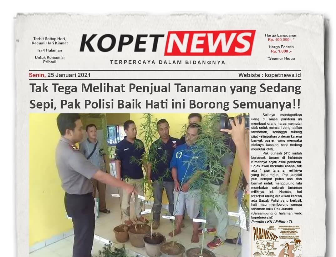 Kocak, 5 Berita Ngawur Dilansir dari KopetNews, Terbit Tiap Hari Kecuali Hari kiamat!