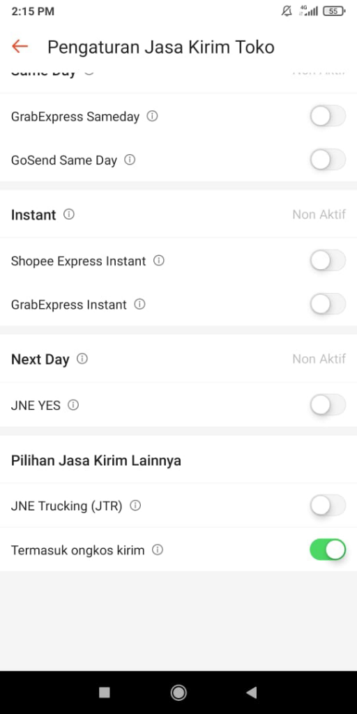 Akun Shopee "TERMASUK ONGKOS KIRIM"