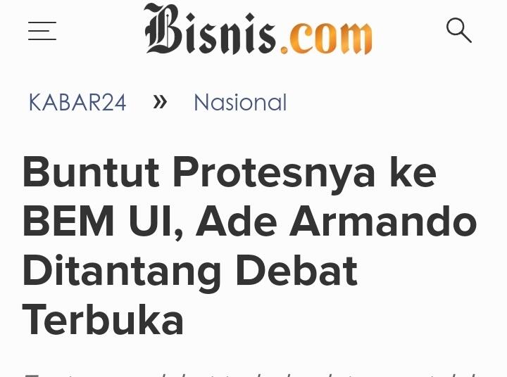 Nantang Debat, Ade Armando: Ketua BEM UI Tidak Berani Muncul di Acara Yang Ada Saya