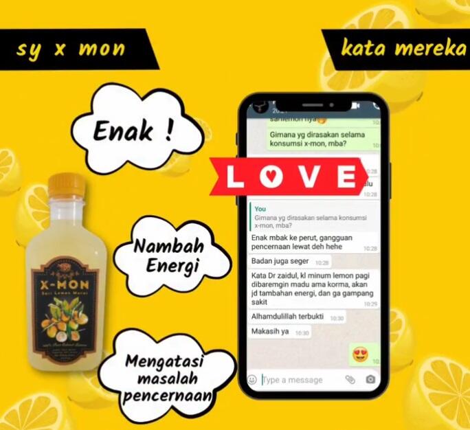 &#91;RESELLER WANTED !!!&#93; X-MON MINUMAN SARI LEMON MURNI UNTUK DIET &amp; SISTEM IMUN