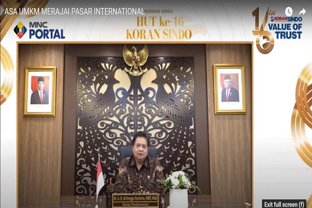 Airlangga Hartarto: Lanjutkan Surplus Perdagangan, Dorong UMKM Jadi Eksportir