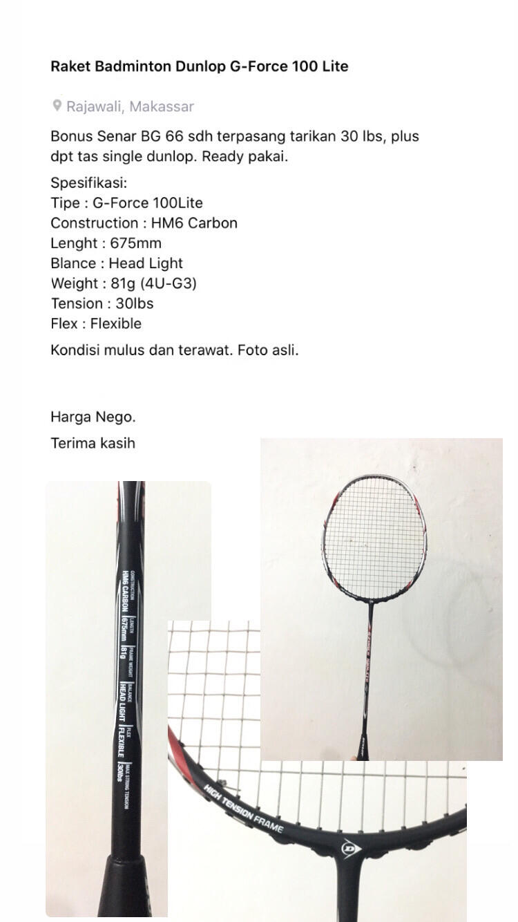 Raket Dunlop G-Force