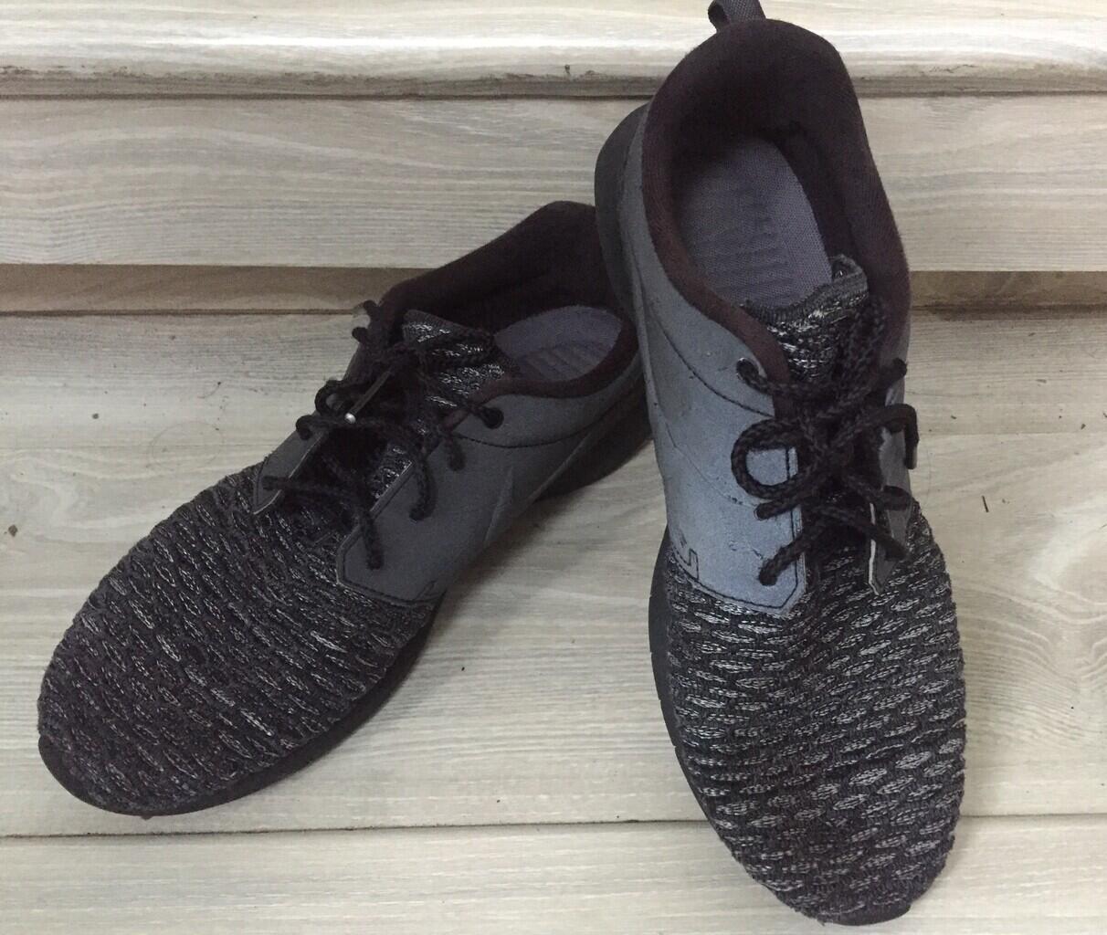 NIKE ROSHE NM FLYKNIT PREMIUM BLACK/ BLACK- DARK GREY- WHITE
