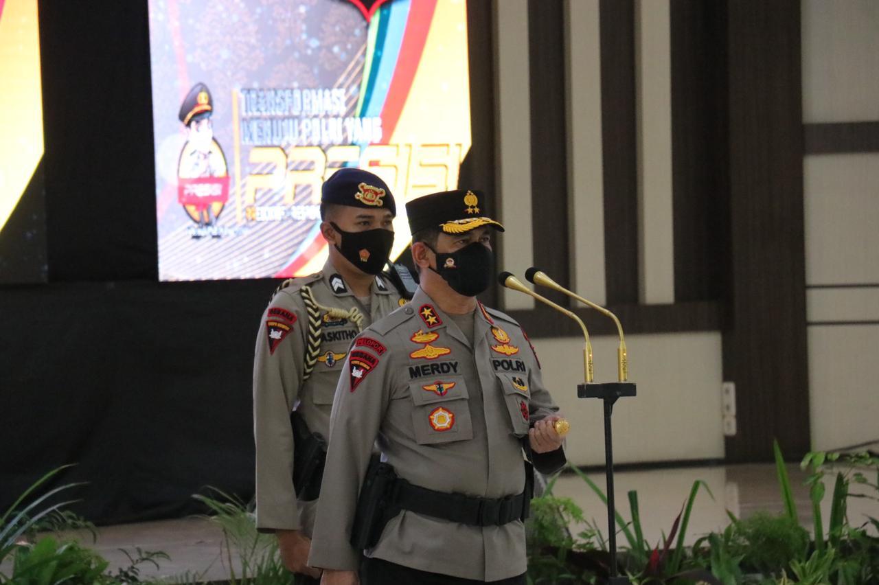 Kapolda Sulsel Pimpin Upacara Korps Rapor Kenaikan Pangkat Anggota Polri 1 Juli 2021