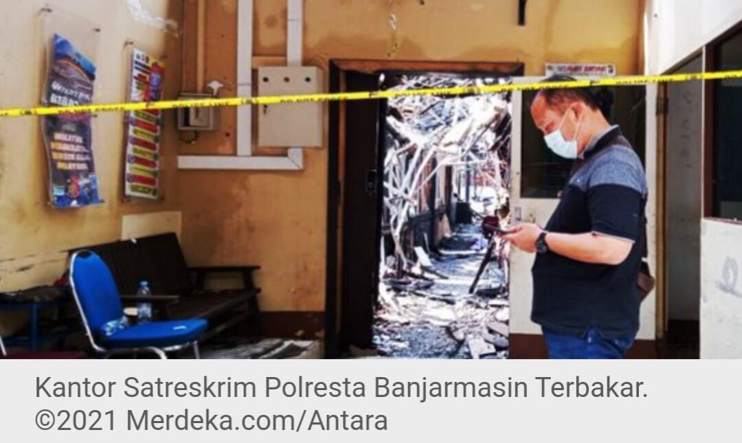 Kantor Satreskrim Polresta Banjarmasin Terbakar, Hampir 75% Berkas Hangus
