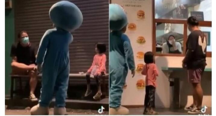 Contoh Baik, Sikap Bos Dermawan Berbagi Pada Badut dan Anaknya Ini Tuai Pujian