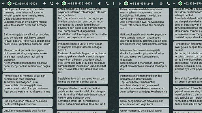Viral Chat Petugas Puskesmas Minta Foto Bagian Intim Peserta Vaksin, Ini Faktanya