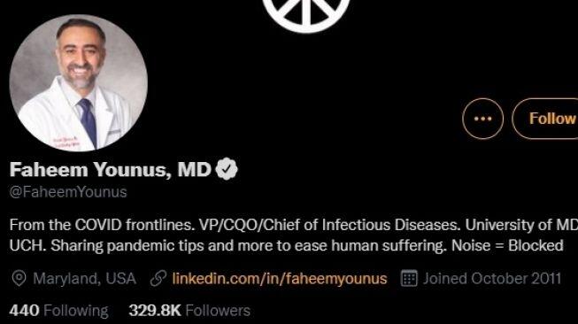 Mengenal Faheem Younus,Dokter AS yang GiatNgetwit Pakai Bahasa Indonesia Soal Covid19