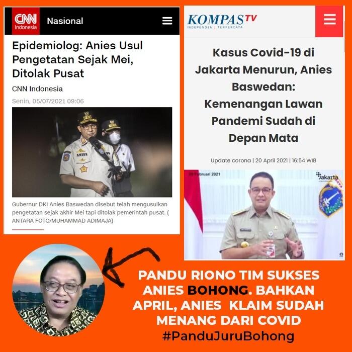 Epidemiolog UI: Anies Usul Pengetatan Sejak Mei, Ditolak Pusat