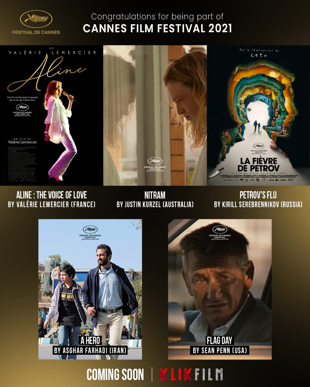 Asyik Banget, 5 Film Nominasi Festival Film Cannes 2021 Segera Tayang Di KlikFilm