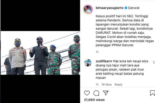 Tambah 562 Kasus COVID-19 Dalam Sehari, Bima Arya: Kota Bogor Darurat