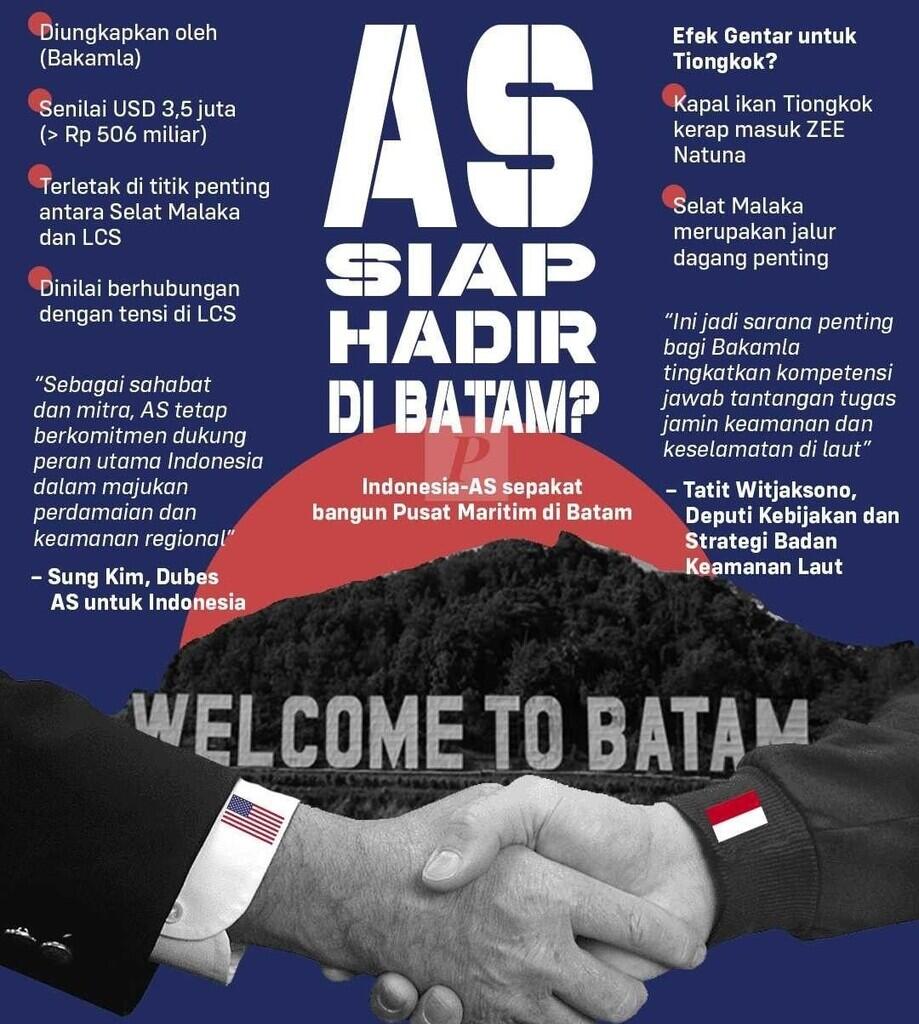 Indonesia & AS Bangun Pusat Pelatihan Maritim di Batam, Efek Gentar Untuk Tiongkok?