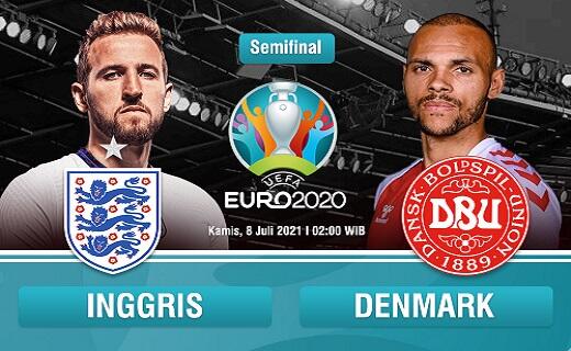 Prediksi Semifinal Euro 2020 Inggris vs Denmark