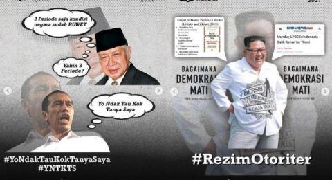 BEM UNNES Cap Rezim Jokowi Otoriter, Pajang Foto Kim Jong Un dan Soeharto