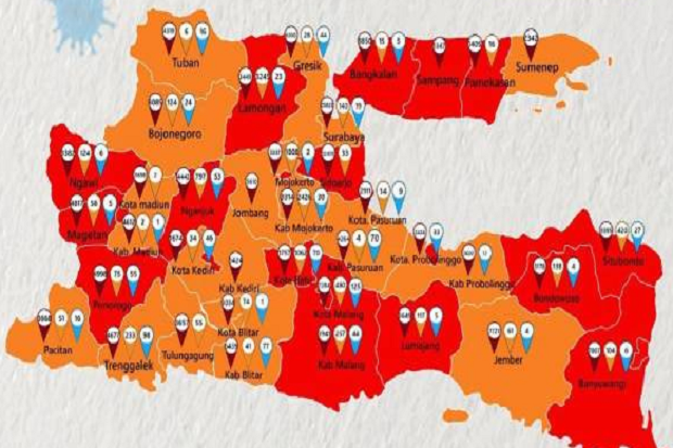 Lima Hari PPKM Darurat, COVID-19 di Jatim Bertambah 8.806 Kasus, 625 Meninggal