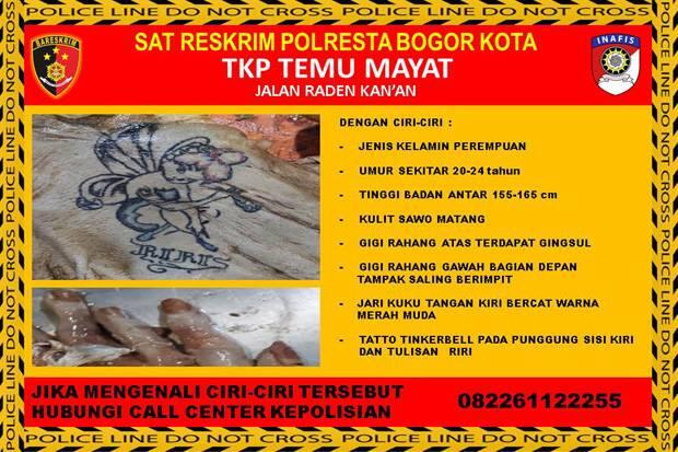 Mayat Wanita Dalam Boks Kontainer di Bogor Miliki Tato Tinkerbell dan RIRI