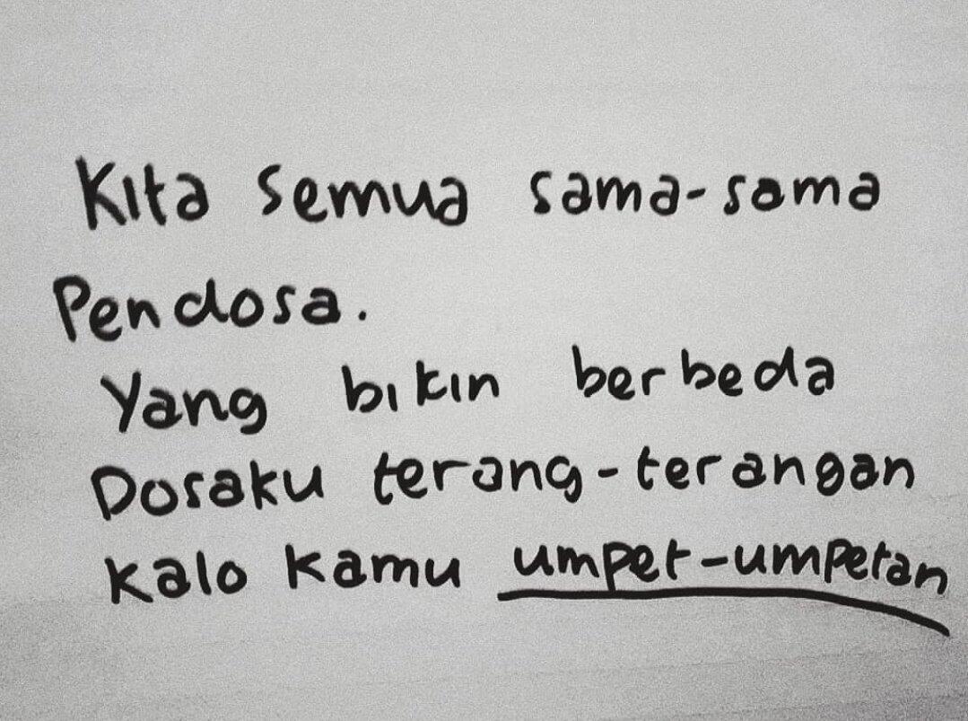 Mengapa merasa jijik dan mudah menghakimi dengan para pendosa? 