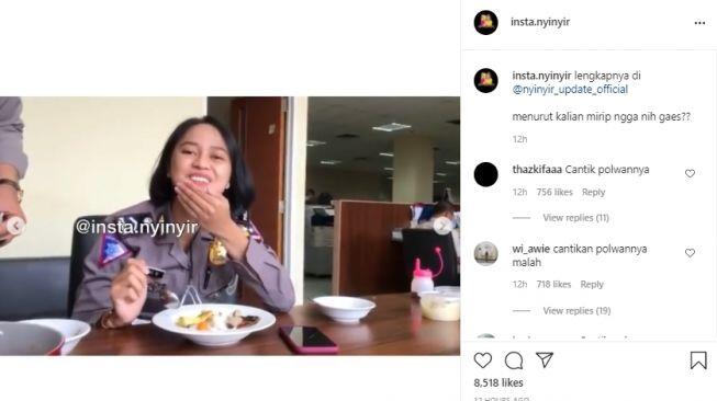 Viral Polwan Mirip Lesti Kejora: Matanya Persis!