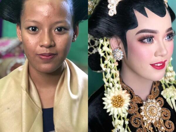 Waw! Pengantin Ini Gunakan Jasa Make Up Artis 3 jutaan, Begini Hasilnya!