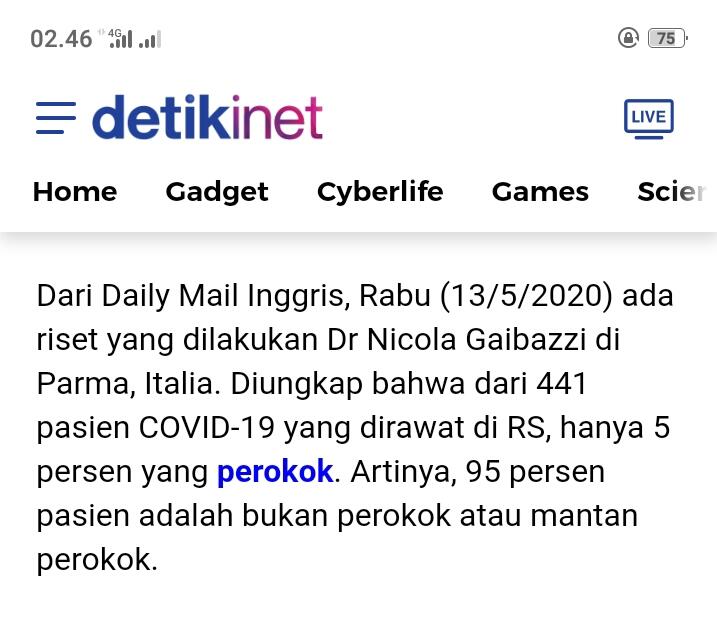 Bagi Yang sedang terpapar Corona Virus - PENTING !